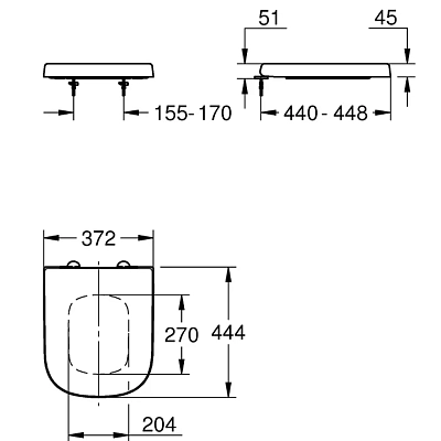 Крышка-сиденье для унитаза Grohe Euro Ceramic 39330002 белый