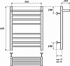 Полотенцесушитель водяной Point PN10156SP П7 500x600 с полкой, хром