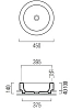 Раковина накладная GSI Traccia 6935 0 11 bi*1 белый