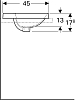 Раковина встраиваемая 45x50 см Geberit VariForm 500.715.01.2 без отверстия перелива, белый