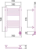 Полотенцесушитель электрический Сунержа Богема 00-0505-5030 50x30 R
