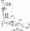 Трубчатый сифон для биде Duravit 0050270000