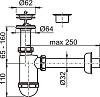 Сифон для раковины AlcaPlast A410