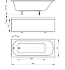 Акриловая ванна Aquatek Лугано Lifestyle 160x70 см LUG160-0000001, белый