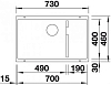 Кухонная мойка Blanco Subline 700-U Level 523543 жасмин