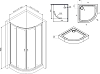 Душевой уголок AM.PM X-Joy W88E-205-080MT64, профиль хром, стекло прозрачное