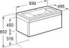 Тумба под раковину 89 см Roca Stratum 856220622 орех