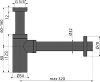 Сифон для раковины AlcaPlast A400 Black