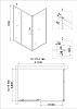 Душевое ограждение Niagara Nova NG-82-12AB-A80B стекло прозрачное, профиль черный