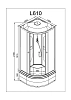 Душевая кабина Deto L L610GM+EL