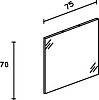Зеркало Eurolegno Dado 75