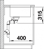 Кухонная мойка Blanco Andano 340/180-U 522977 чаша справа