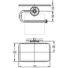 Держатель туалетной бумаги Cezares Liberty CZR-F-8989 с полкой, хром