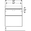 Тумба с раковиной 60 см Geberit Smyle Square 500.352.JR.1-500.229.01.1 пекан