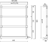 Полотенцесушитель электрический Margaroli Sole 542-4C 95425504GOB, золото