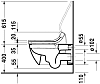 Подвесной унитаз Duravit Happy D.2 Rimless 2550590000 безободковый