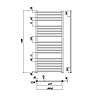 Полотенцесушитель водяной 50x120 см Ravak Norma X04000083680, хром