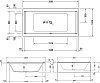 Акриловая ванна гидромассажная Starck tubs & showers 200x100 760341000js1000