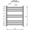 Полотенцесушитель электрический Grois Polo Поло П8 50/60 GR-001 Ral 9005 черный