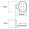 Мыльница WasserKRAFT Lopau К-6000 K-6029 хром;белый