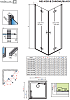 Душевой уголок 90х90 см Radaway Nes KDD-B 90Lx90R стекло прозрачное