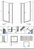 Душевая дверь Radaway Nes DWS 120 R 10028120-99-01R брашированнoe золото