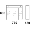 Зеркальный шкаф Edelform Glass 2-691-00-S белый