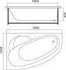 Каркас для ванны Am.Pm Bliss L 160х105 левый