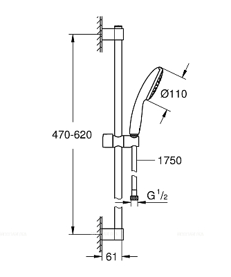 Душевой гарнитур Grohe Tempesta 27924003 хром