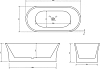 Акриловая ванна 160x80 Abber AB9201