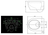 Подвесной унитаз безободковый SSWW CT-2038