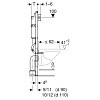 Инсталляция Geberit с безободковым унитазом AM.PM Spirit FlashClean C701700WH 2.0, тонкая крышка микролифт, клавиша хром, 458.134.21.2/C701700WH/C707857WH