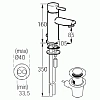 Смеситель для раковины Jado Geometry H4233 хром