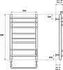 Полотенцесушитель электрический Point Сатурн PN90858W П8 500x800, белый