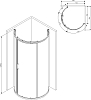 Душевой уголок AM.PM Like Round 95x95 W83G-333-095CT профиль хром глянцевый, стекло прозрачное