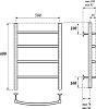 Полотенцесушитель электрический Point Афина PN04156BRE П4 500x600, бронза