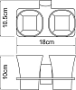 Подстаканник двойной Wasserkraft Exter 5228D