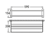 Полка для полотенец Cezares Maxima CZR-F-8910, хром