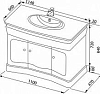 Тумба с раковиной Aquanet Греция 110 00212911 белый