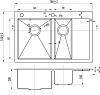 Кухонная мойка Zorg Inox RX 78х51х20,8 RX-5178-2-L