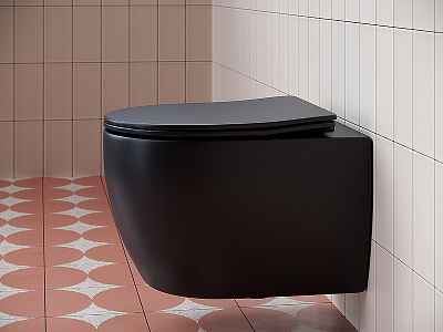 Унитаз подвесной Ceramica Nova Play CN3001MB безободковый, с сиденьем микролифт, черный матовый
