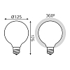 Лампа светодиодная филаментная диммируемая Gauss E27 10W 3000К матовая 187202110-D