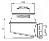 Сифон для душевого поддона AlcaPlast A46-60 белый, серый