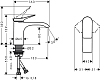 Смеситель для раковины Hansgrohe Vivenis 75012000, хром