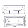 Чугунная ванна Delice Biove 170x75 DLR220509RB с ручками, белый