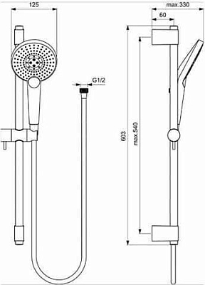 Душевой гарнитур Ideal Standard Ideal Evo B1761AA, хром