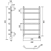 Полотенцесушитель электрический Domoterm Лаура Лаура П6 600x800 АБР ER бронза