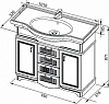 Тумба с раковиной Aquanet Луис 100 00212788, белый