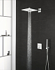 Верхний душ Grohe Rainshower SmartActive Cube 26479LS0 с кронштейном белая луна