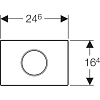 Кнопка смыва Geberit Sigma 10 115.906.SN.1 нержавеющая сталь